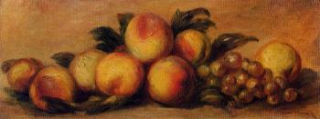 Pierre Auguste Renoir : Still Life with Peaches and Grapes